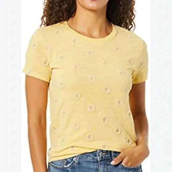 Lucky Brand Daisy all over embroidered tee - Picture 4 of 11
